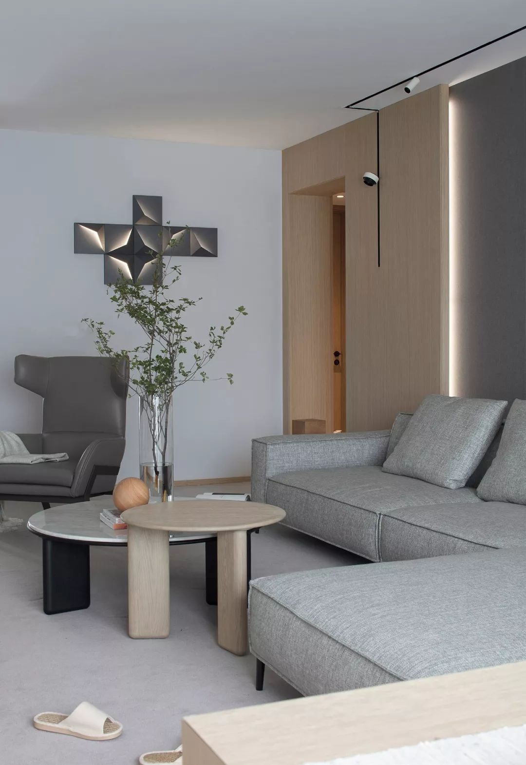 145㎡清新原木公寓，几何线条打造通透空间-38