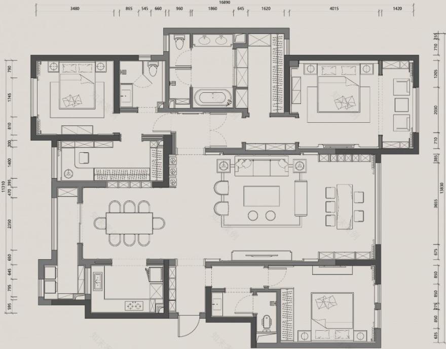滇池度假区的低调奢华家居设计-0