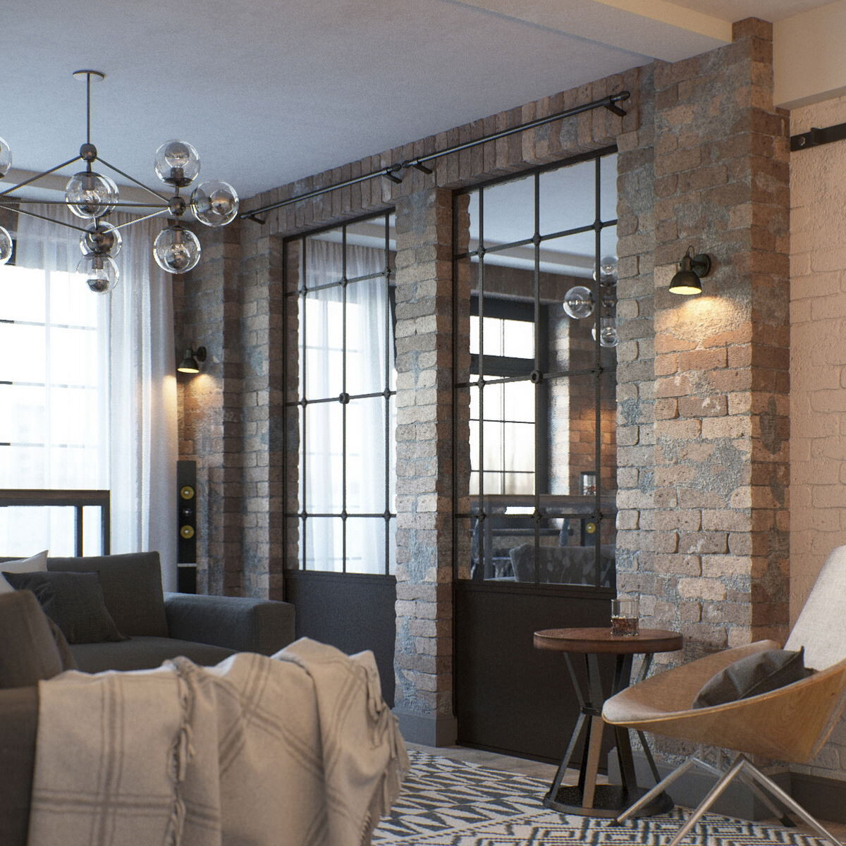 3D 渲染助力小户型公寓变身豪宅丨Jenya Lykasova-11