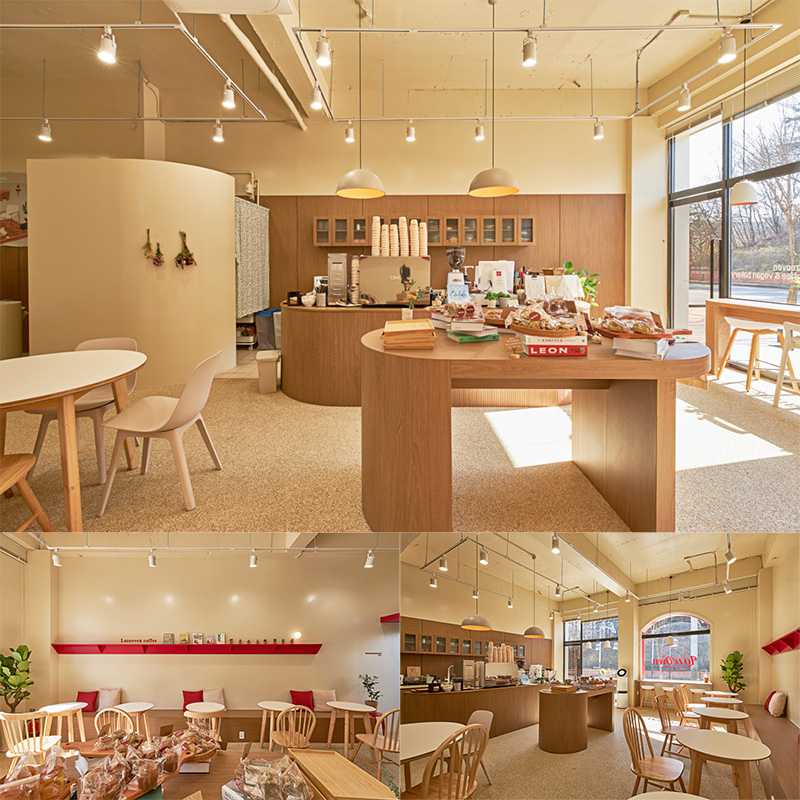 魅力无限的白色木纹 | 莱兹奥凡的 22 平米小型咖啡厅设计-1