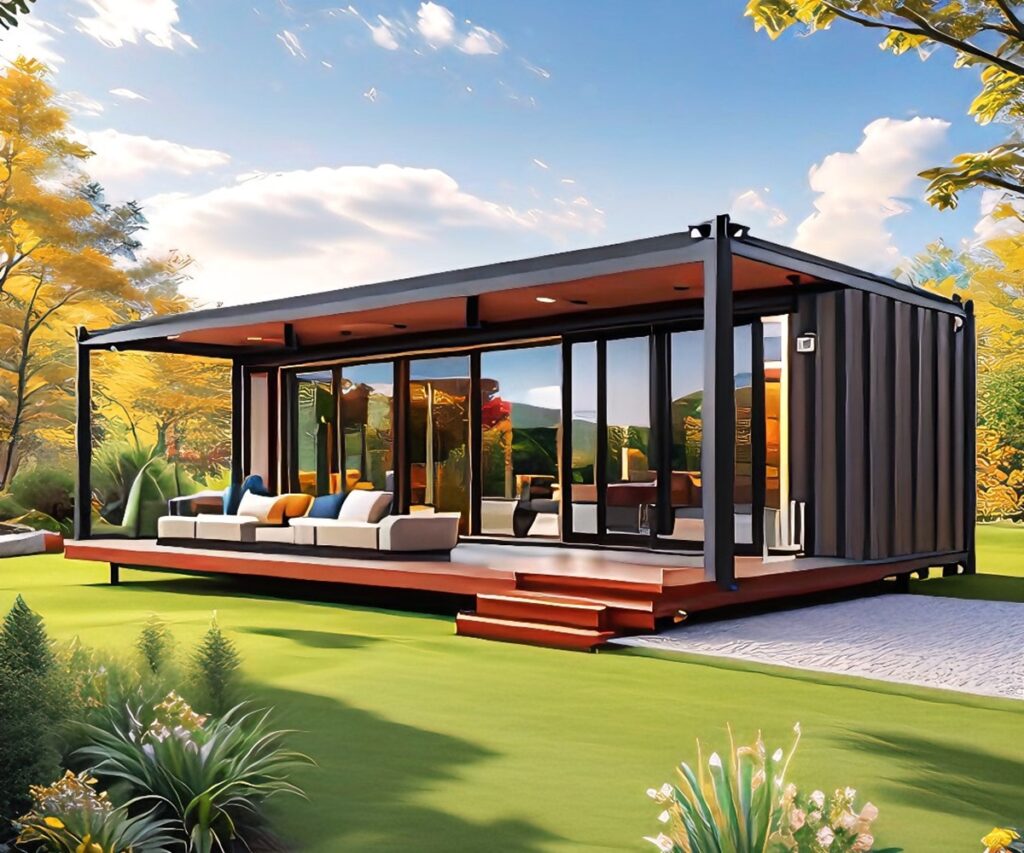 森林中的特殊设计集装箱房屋-0