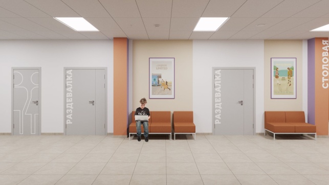 “Кембридж”别墅区私立学校室内设计丨俄罗斯莫斯科丨个体经营者 Тихонов А.А. 室内设计与建筑工作室-11