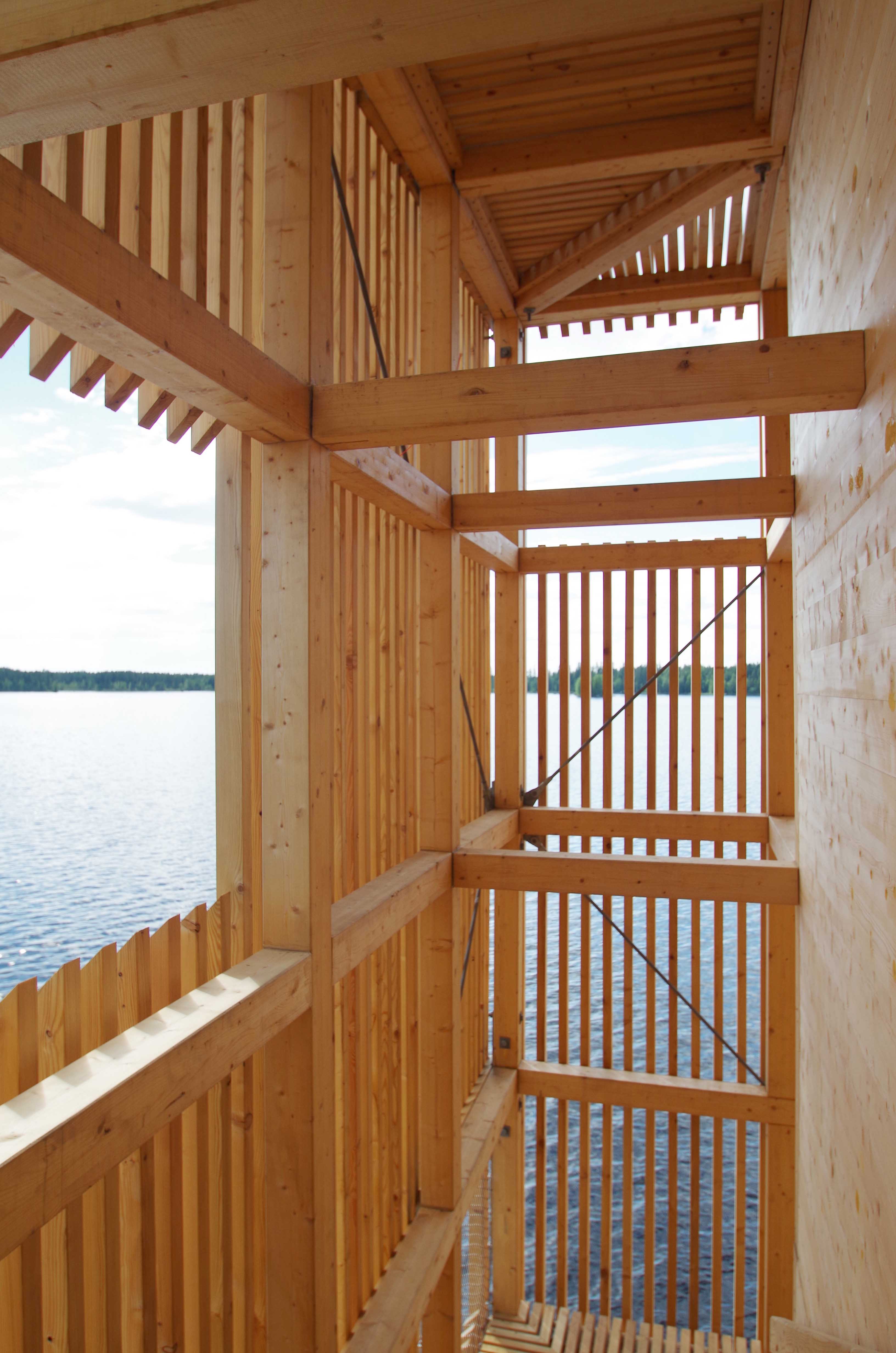 芬兰 Sein joki 市潜望镜塔——木构观景新地标-46