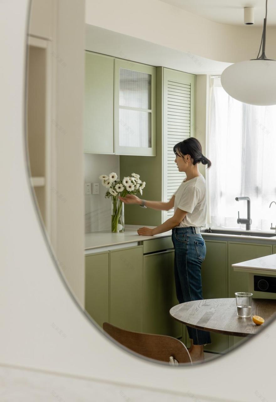 牛油果绿轻复古家居设计-37