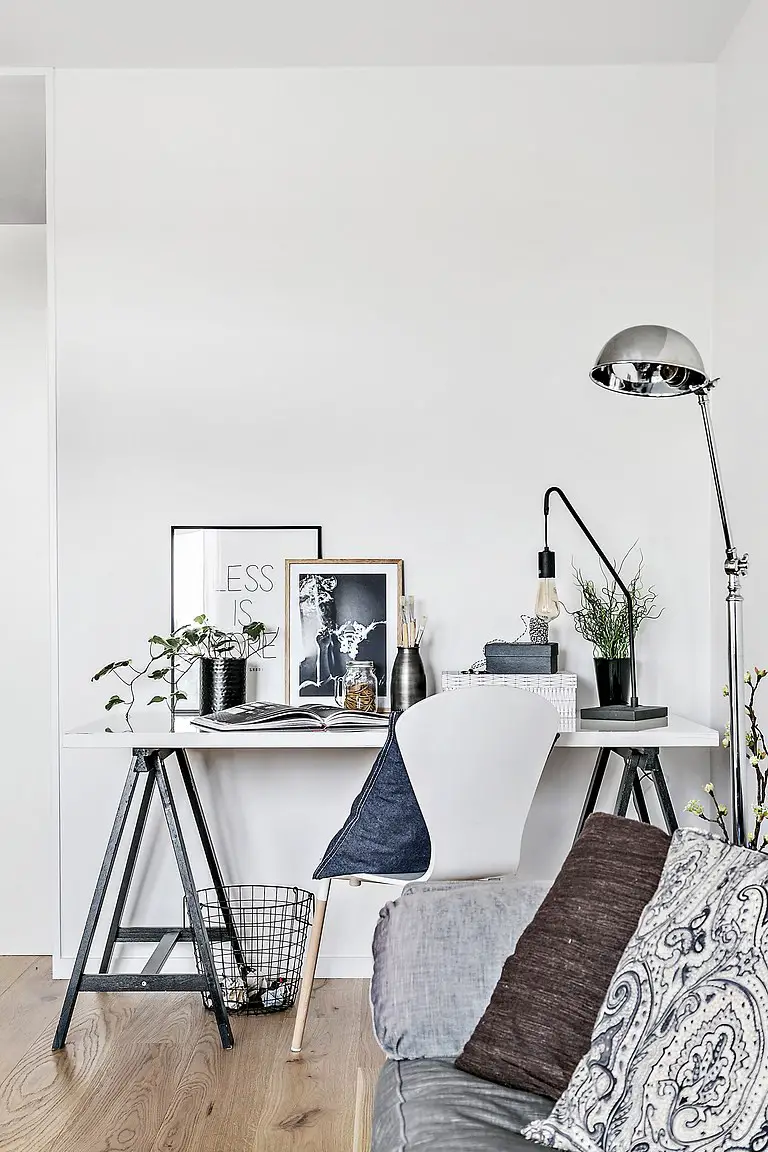 灰蓝调的宁静空间 | Scandinave 风格一居室设计-8