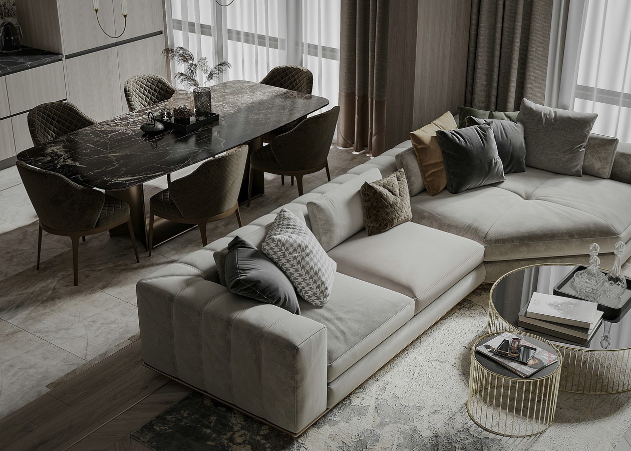 乌克兰基辅115㎡公寓 打造温暖柔和的住宅空间-4