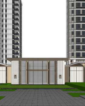 成都金茂晓棠海派示范区景观SU模型