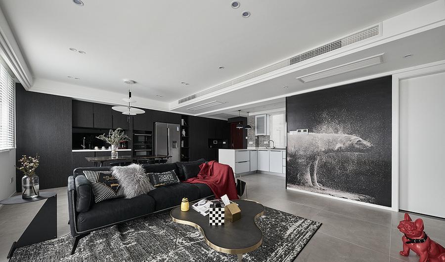 极简现代风家居,黑白红的魅力诠释-3