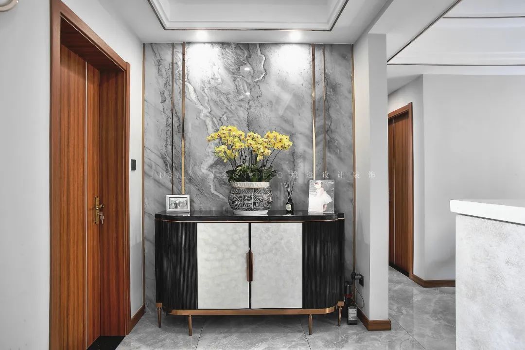 境远装饰 | 105㎡现代低奢灰度空间设计-3