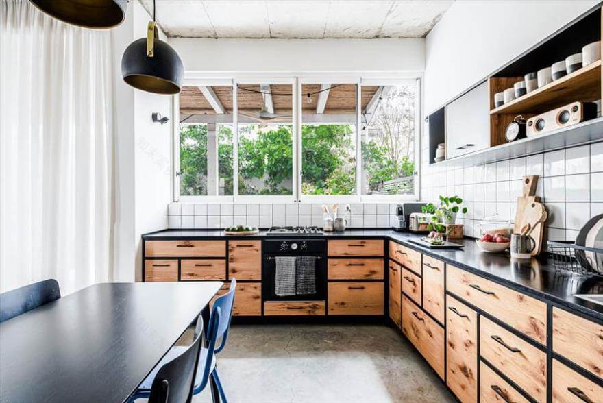 工业风姐妹合住双户住宅设计丨室内设计师雅艾尔·戈尔比茨-23