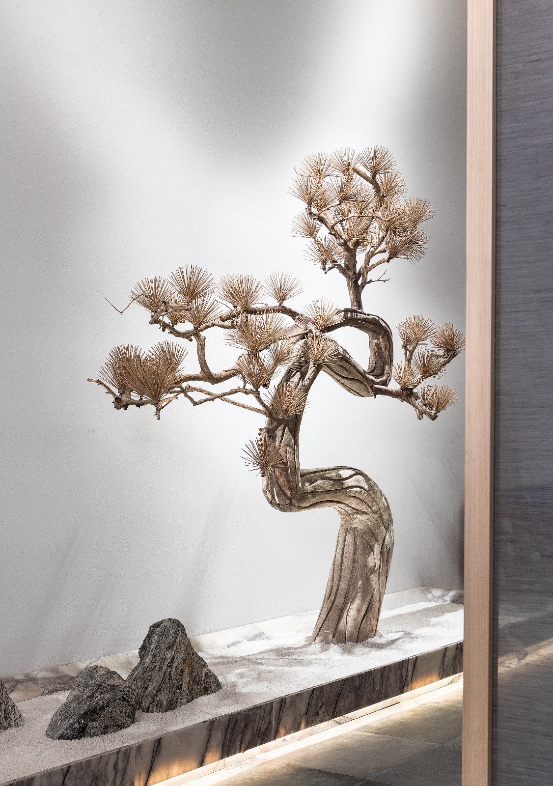 300㎡新中式木质素雅茶空间  林语筑建筑装饰设计-22