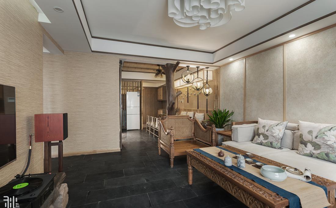 日光花园 | 自然元素融入现代家居,打造古朴生活空间-14