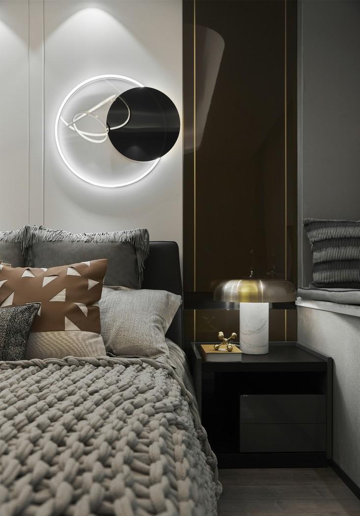 ML·A 设计 | 水墨清欢 玄关,金属与自然纹理的完美融合-34