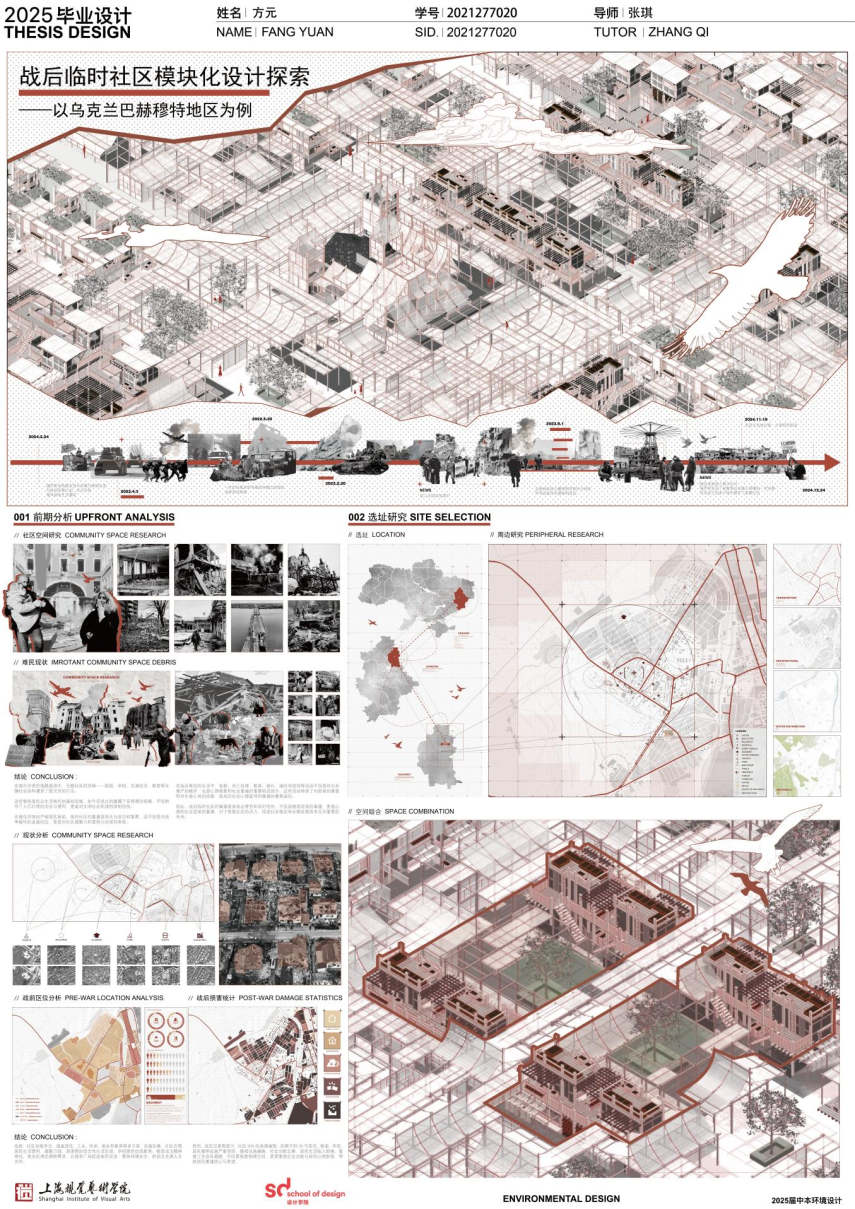 大四毕设将“一次性”建筑转化为可持续绿色社区！三类标准模块+木结构材料见证废墟建筑的再生，重建“温暖的临时家园”！-9
