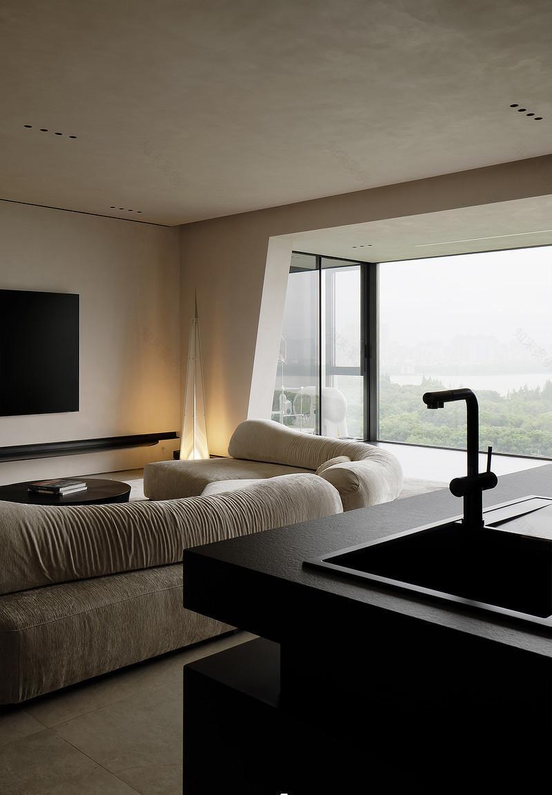 湖景大平层,生活的尽头是极简-37