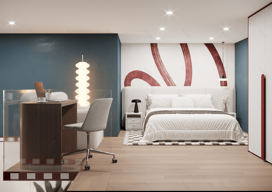 Calm Geometry公寓室内设计-15