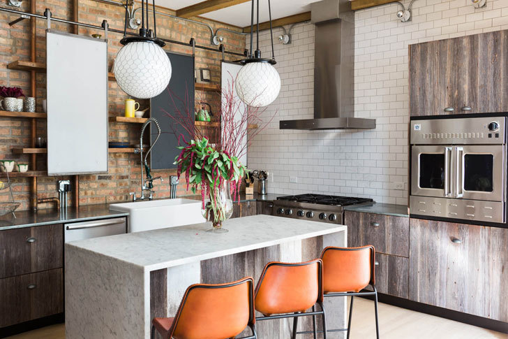 芝加哥旧工厂里的艺术画廊式波西米亚风公寓-1