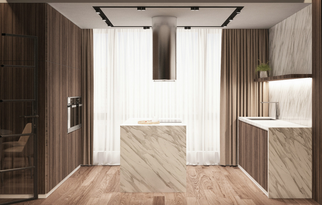 乌克兰 88㎡奥博隆公寓，现代简约设计-12