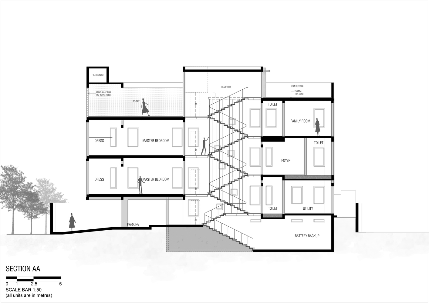 The Gully Home · 三层建筑中的垂直互联设计丨印度金奈丨ED+ Architecture-26