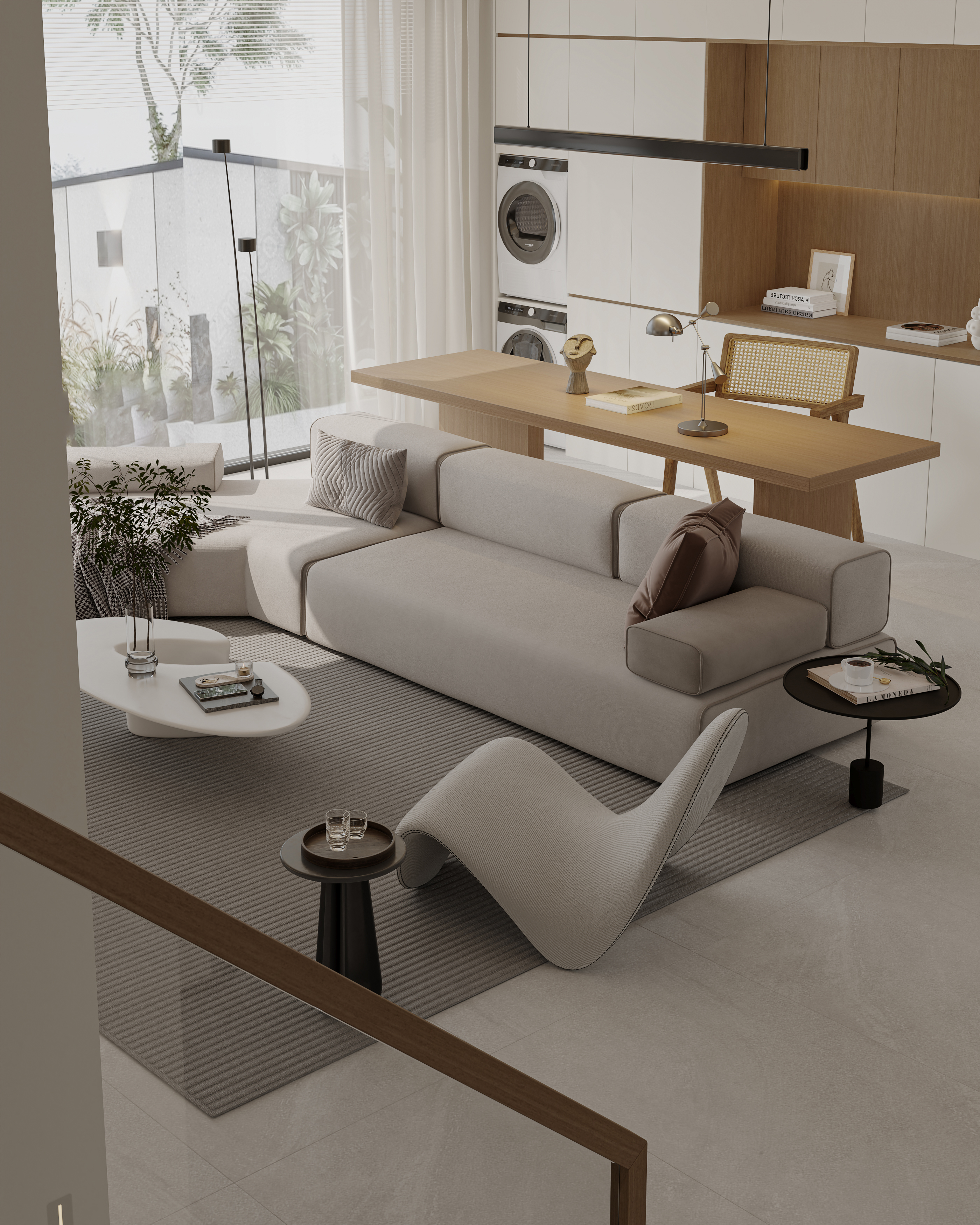 绘感视觉设计——现代简约客餐厅叠墅案例-5