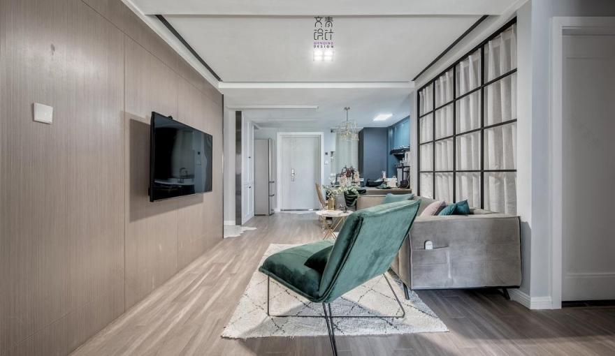 我的单身公寓 | 水泥餐桌与自画色块画的独特融合-8