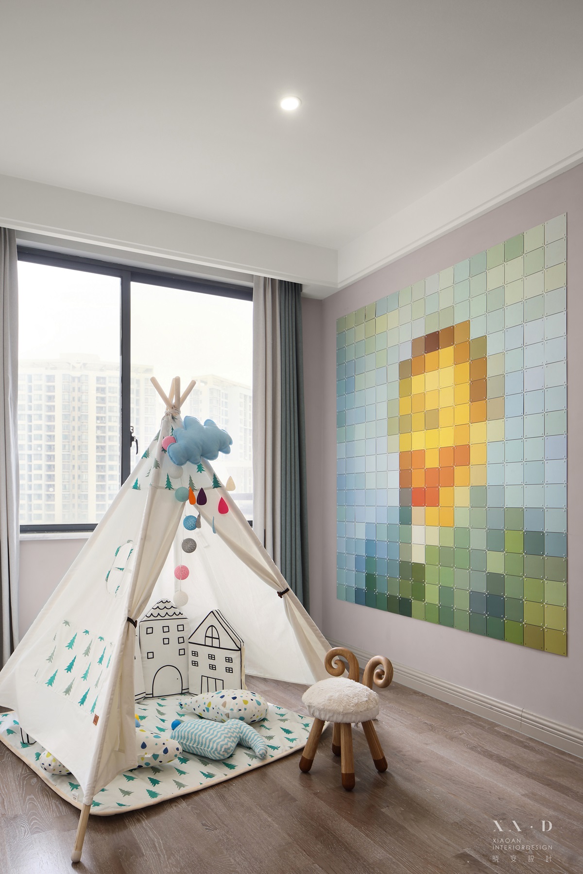 晓安设计 · 虞夏浅梦,融于质感的灰调美式-37