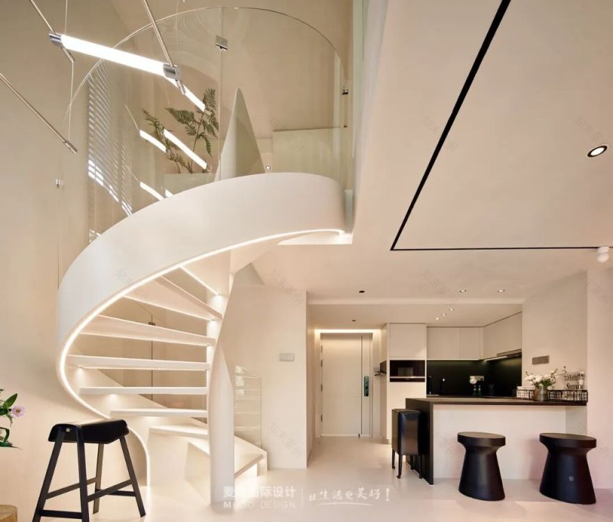 MHOO|未来里90㎡极简奶油风:织就素室暖意-23