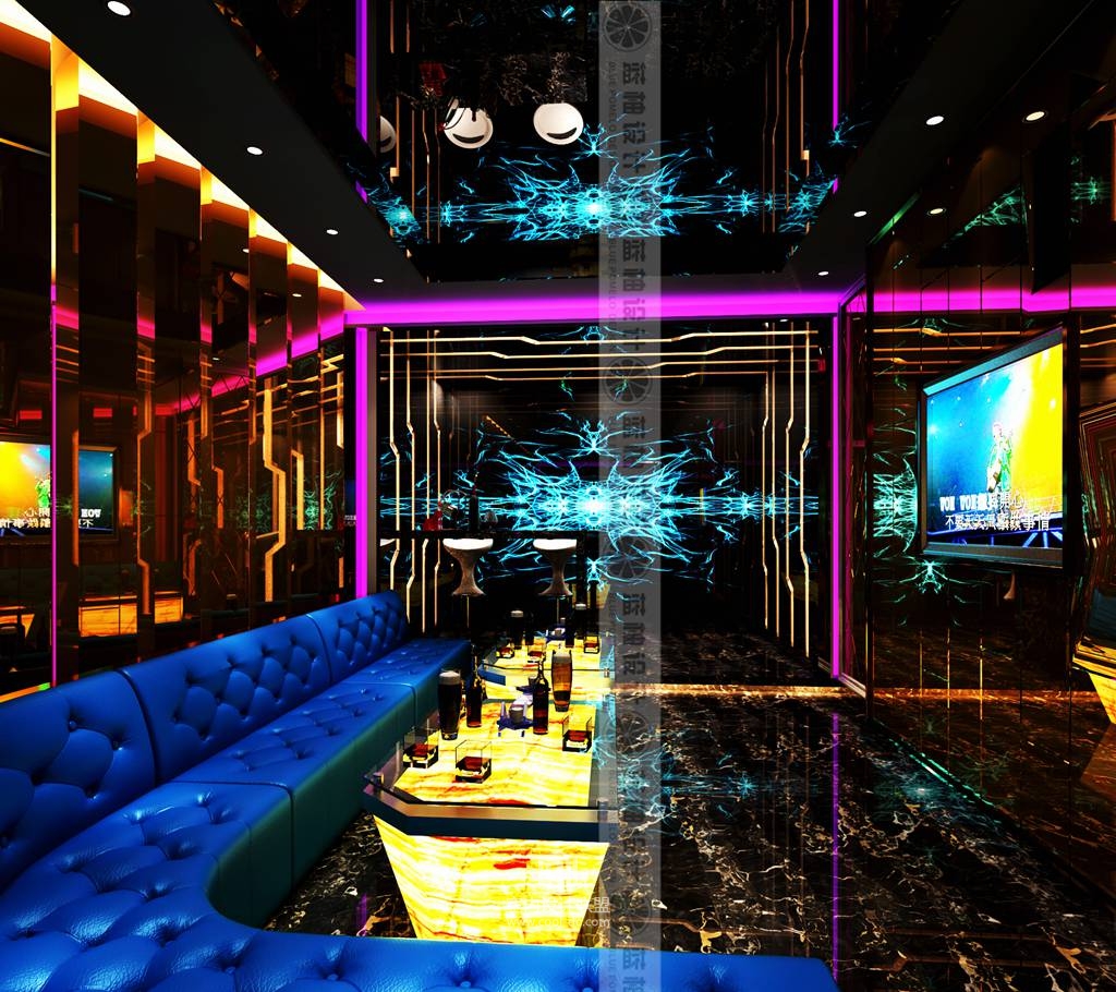 昆明KTV装修设计 KTV装修设计方案  云南KTV设计效果图  KTV装修公司  蓝柚设计设计-5