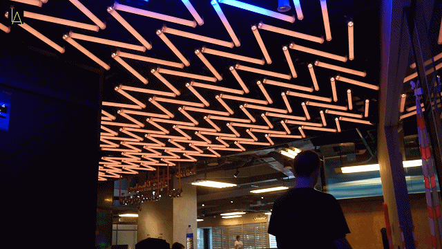 梦幻浮城 · 新加坡国家美术馆中庭的照明艺术丨Nipek-42