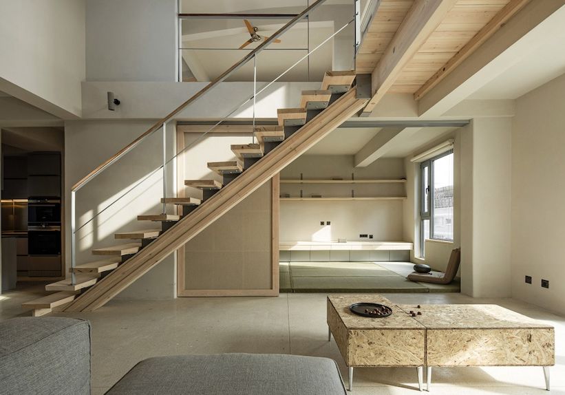 西安 198㎡自然原木居所，打造虚空之家-1