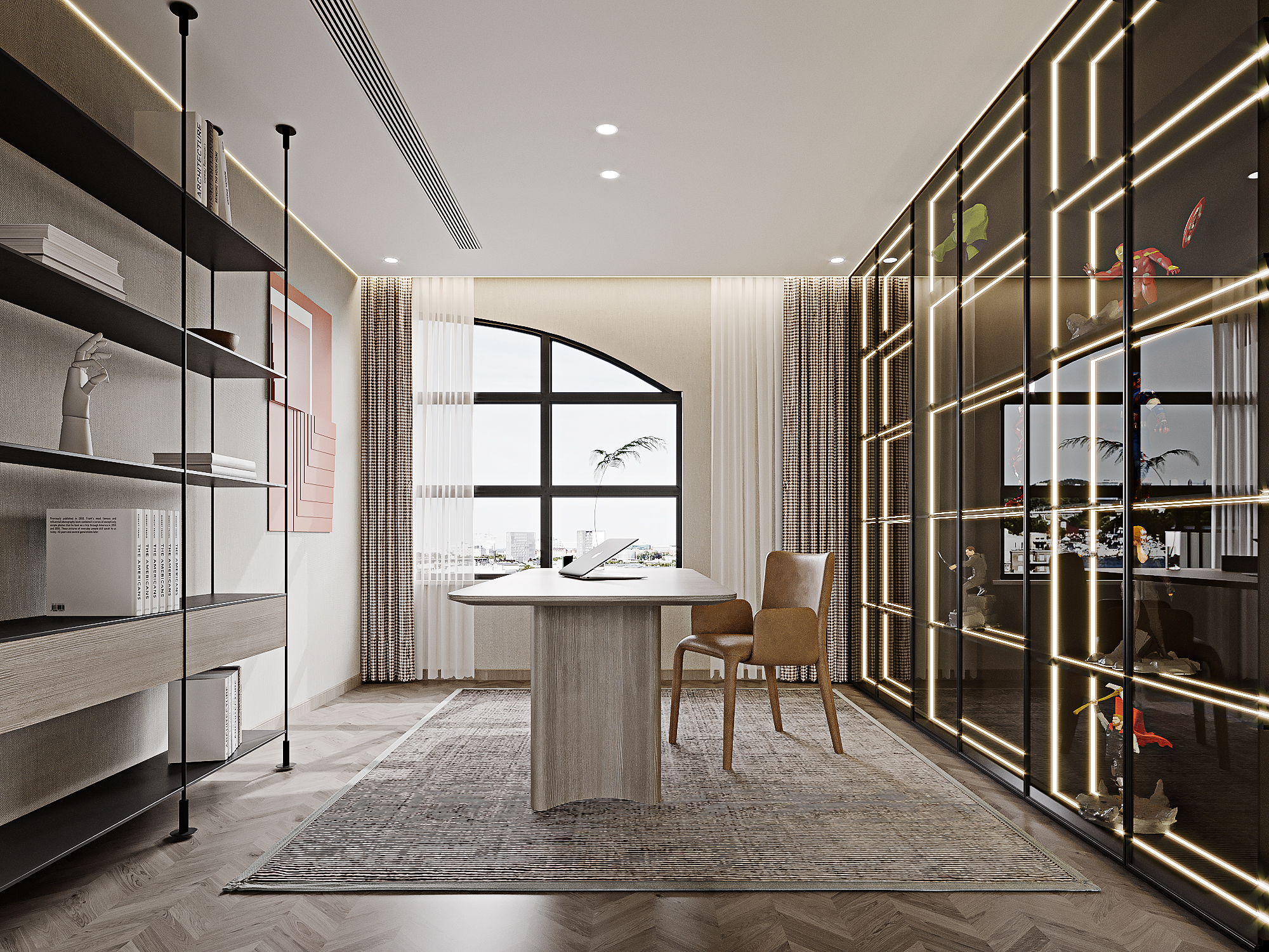 现代极简风格卧室等空间合集-9