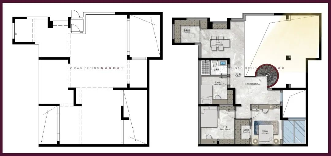 合肥『国贸天成』360㎡奶油法式风叠墅丨尊道国际设计-137