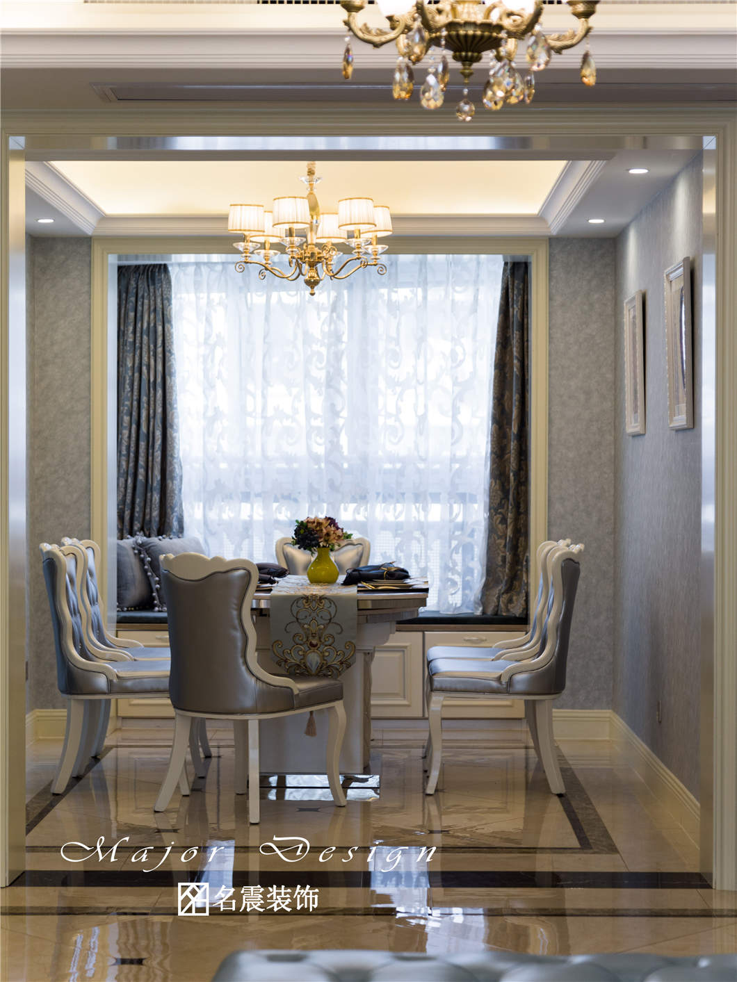 新洲花苑 130㎡美式混搭家居，自由浪漫的生活空间-14