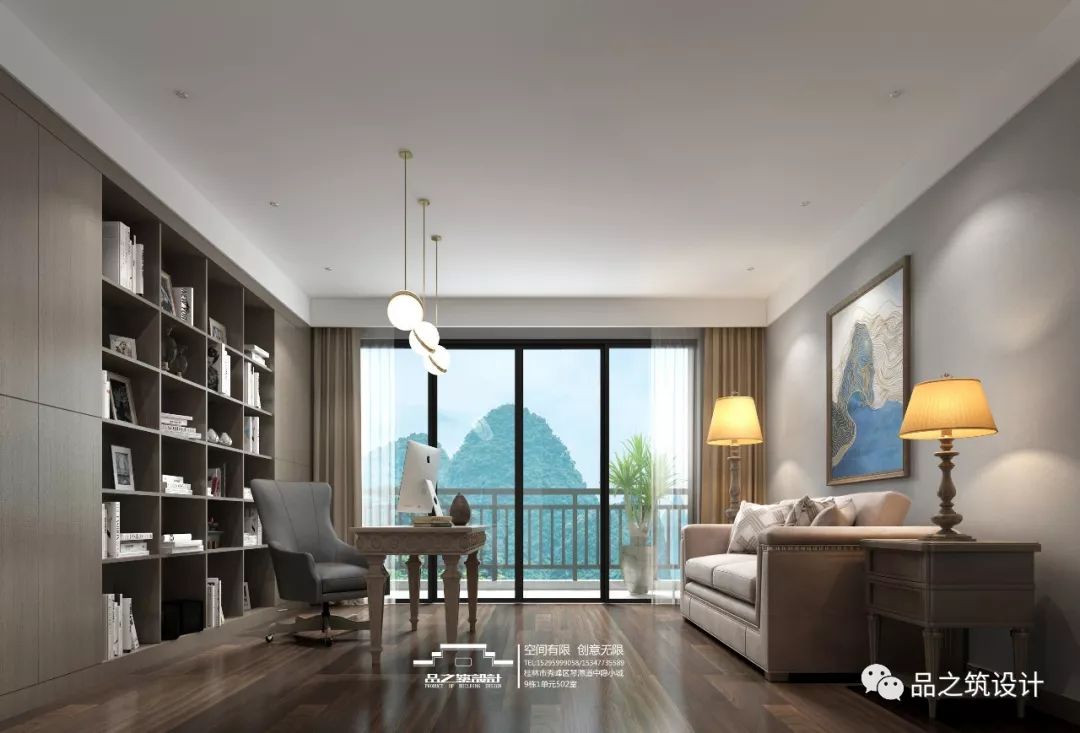 桂林 480㎡别墅空间,简约奢华美式风-19