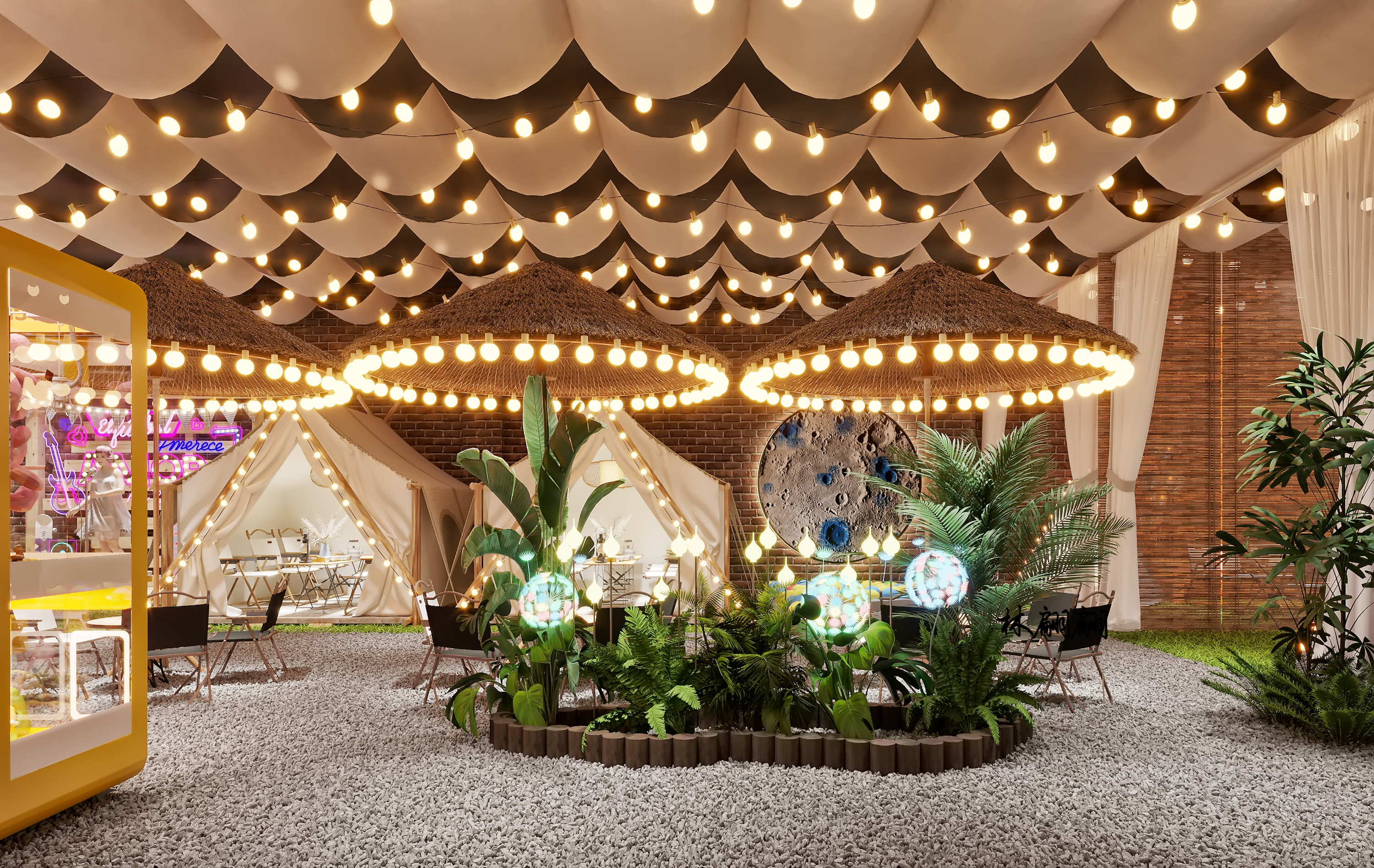 露营风设计|超出片可以露营的餐厅-2