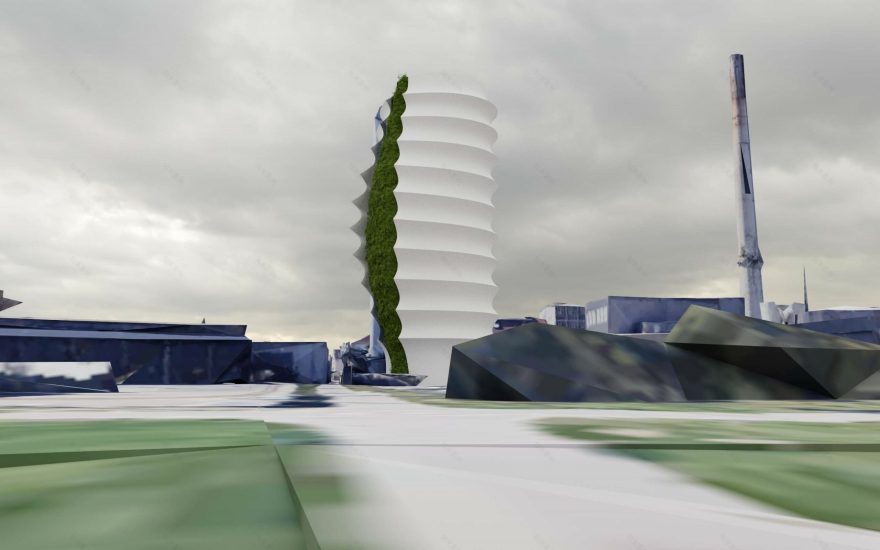 乌尔姆区域供热热电站蓄热站外立面设计-19