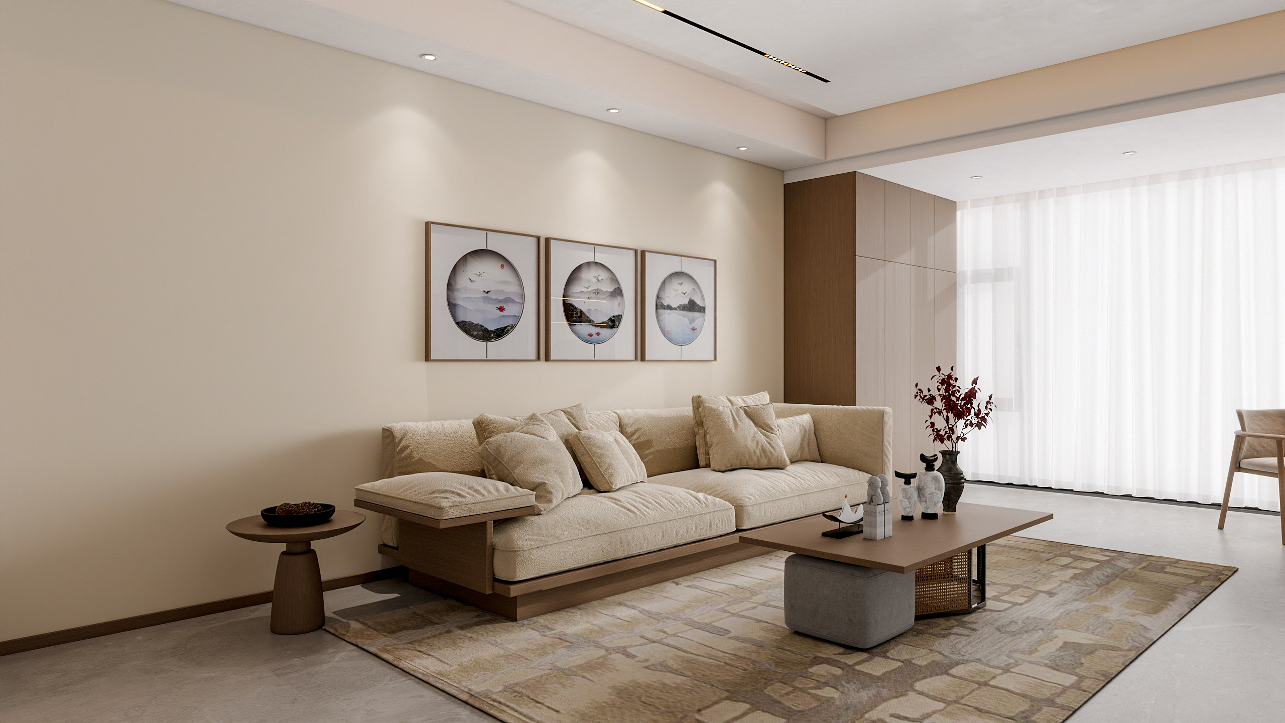 四川岳池香水湾（116平方简约中式三居室）-11