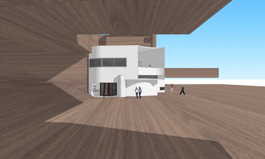 美术培训画室接待厅设计-6