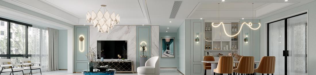 国安公馆现代简约主客卧客厅设计-4