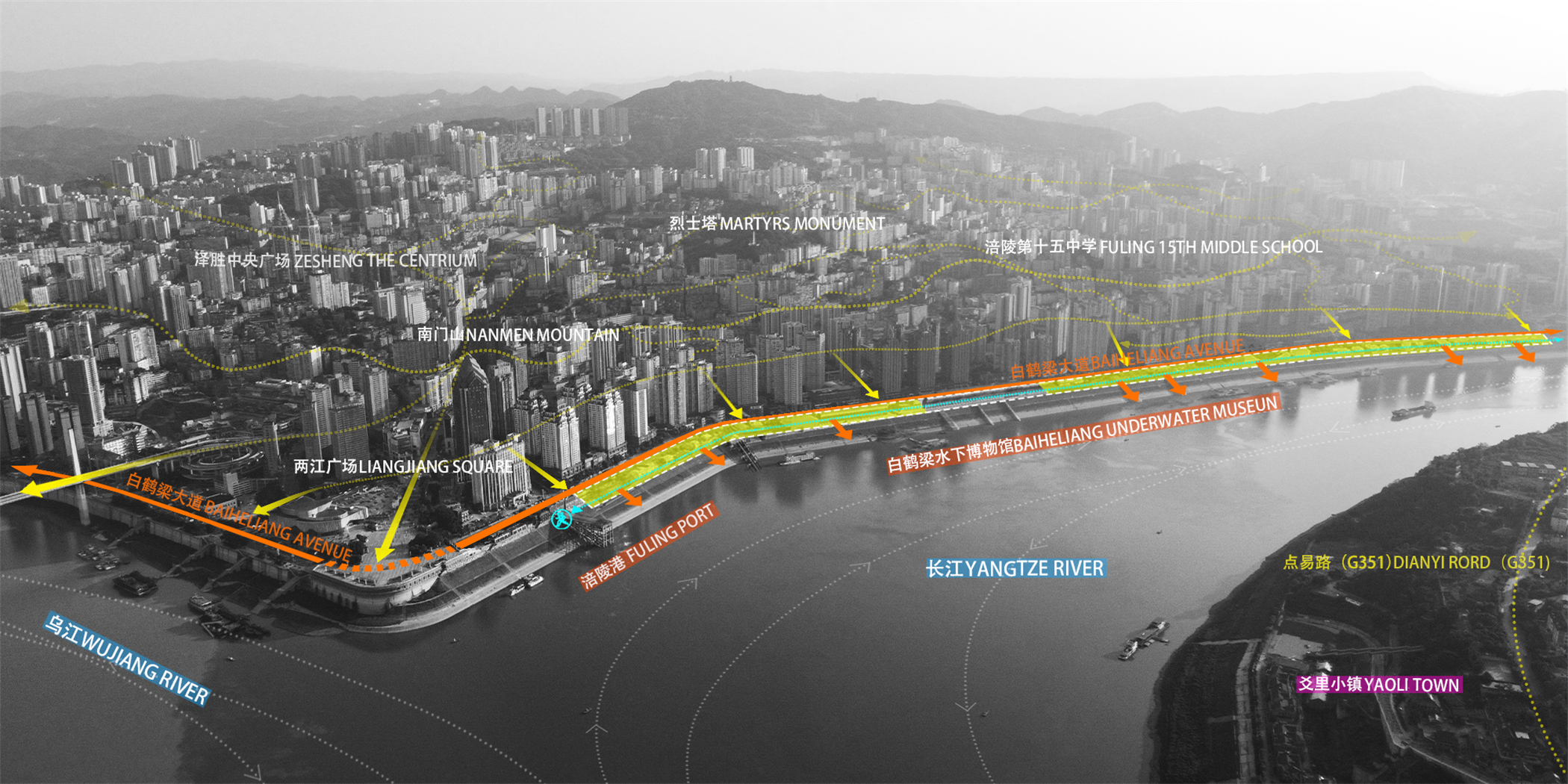 涪陵滨江带城市公共空间景观规划丨中国重庆丨象界设计机构-3