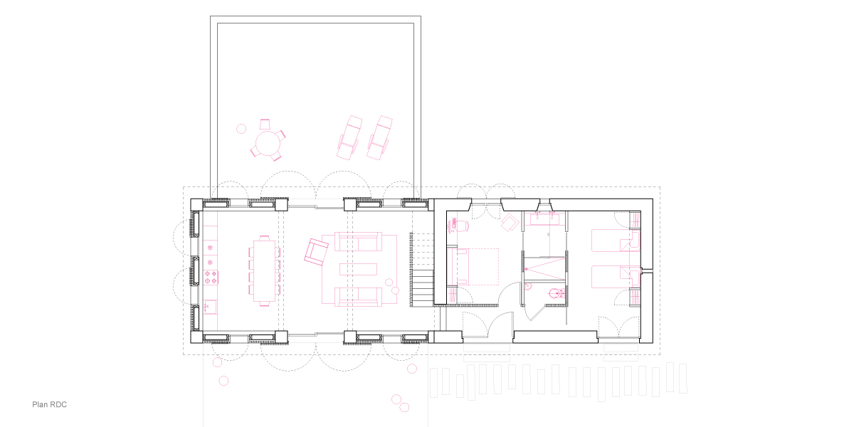Granges Périgourdines réhabilitées en gîte - CoCo architectureCoCo architecture-4