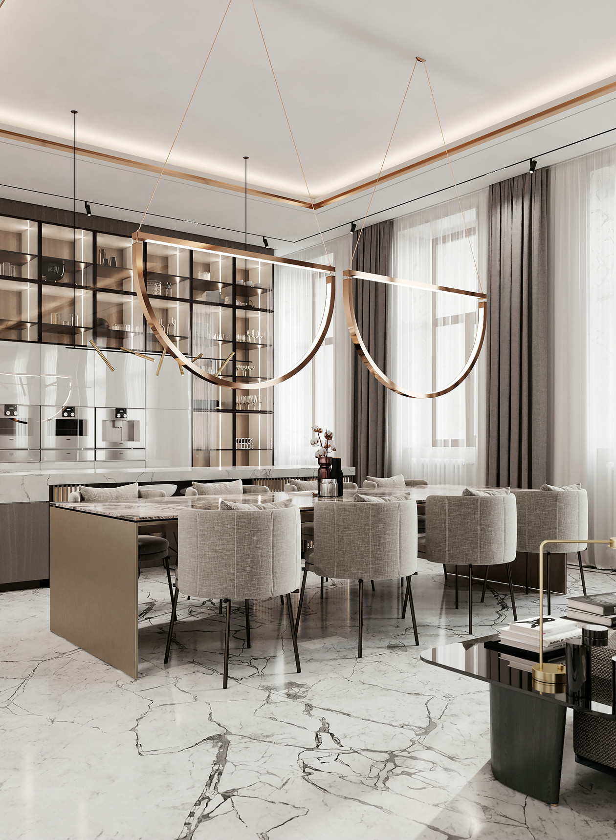 高级灰色系住宅设计 凝结时光的美，塑造高雅生活-9