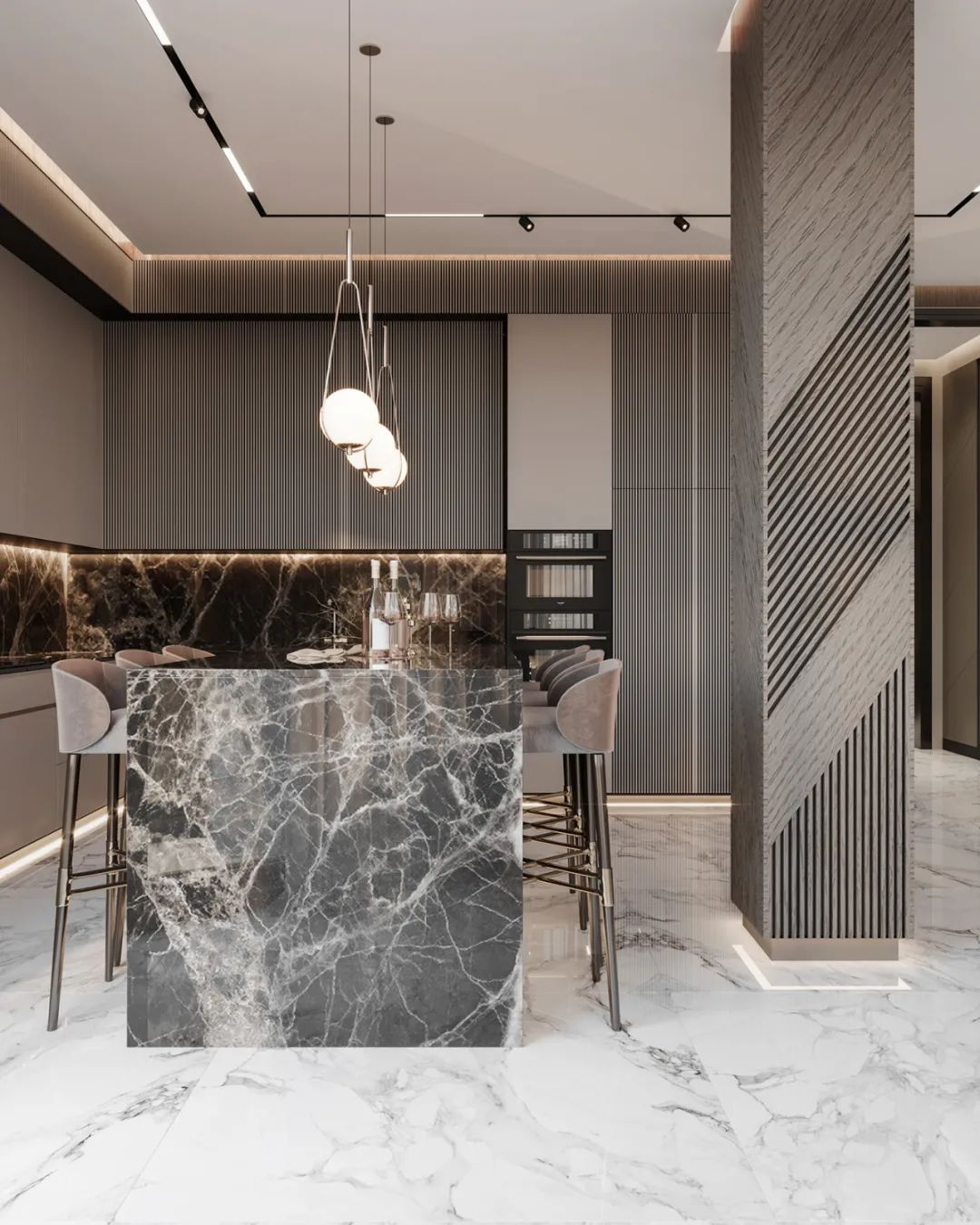 阿塞拜疆巴库现代轻奢公寓设计丨Aytan Guliyeva-7