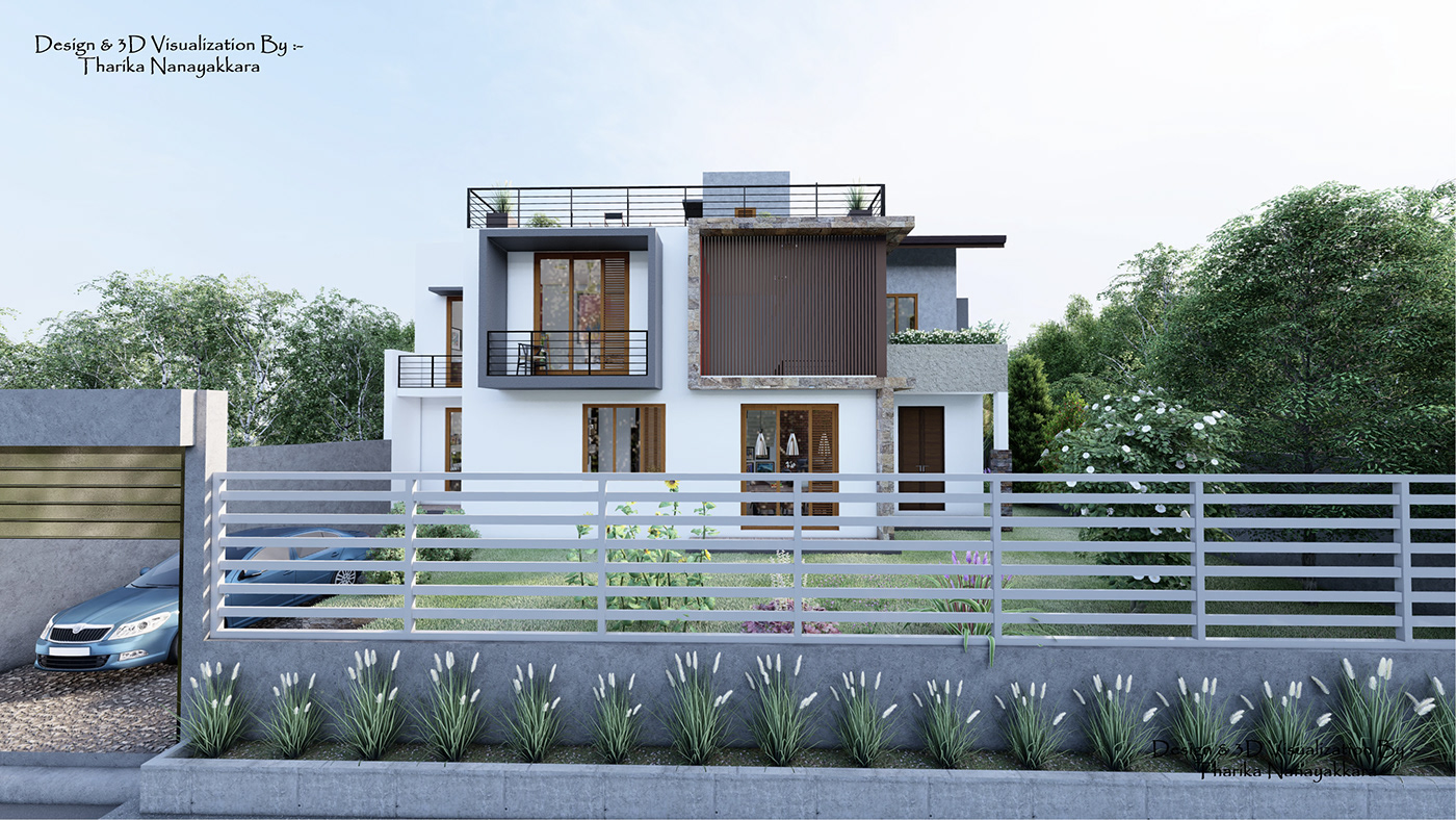 Anastasiya Gushchina丨别墅丨Proposed exterior and interior design @ Kadawatha-0