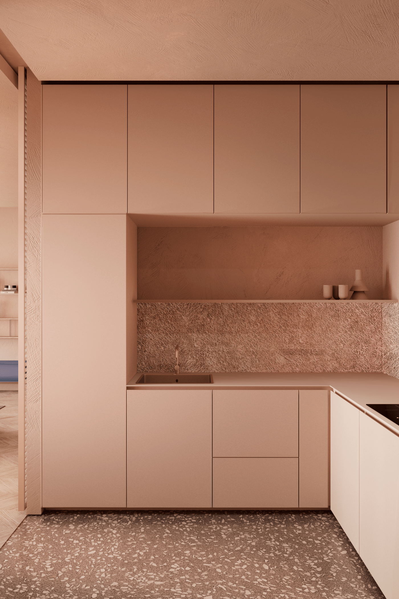 米色+黄铜色调 丰富的色调打造出不一样的居住空间-16