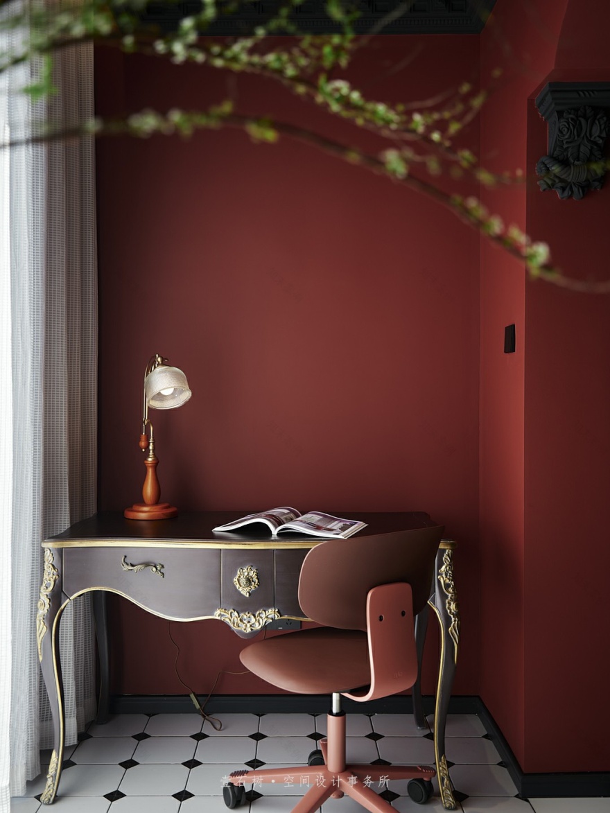 荣誉花园复古风格设计丨壹石樹空间设计事务所-36