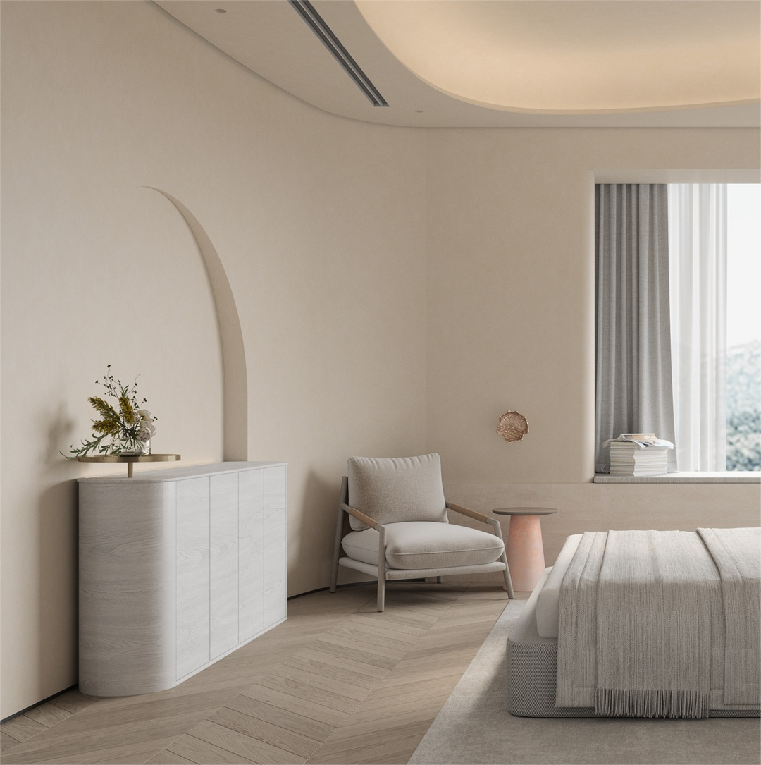 香港大禾装饰|侘寂风格大平层效果图-12