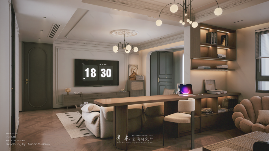 法式复古家居空间设计丨中国阜阳丨青木空间研究所-36