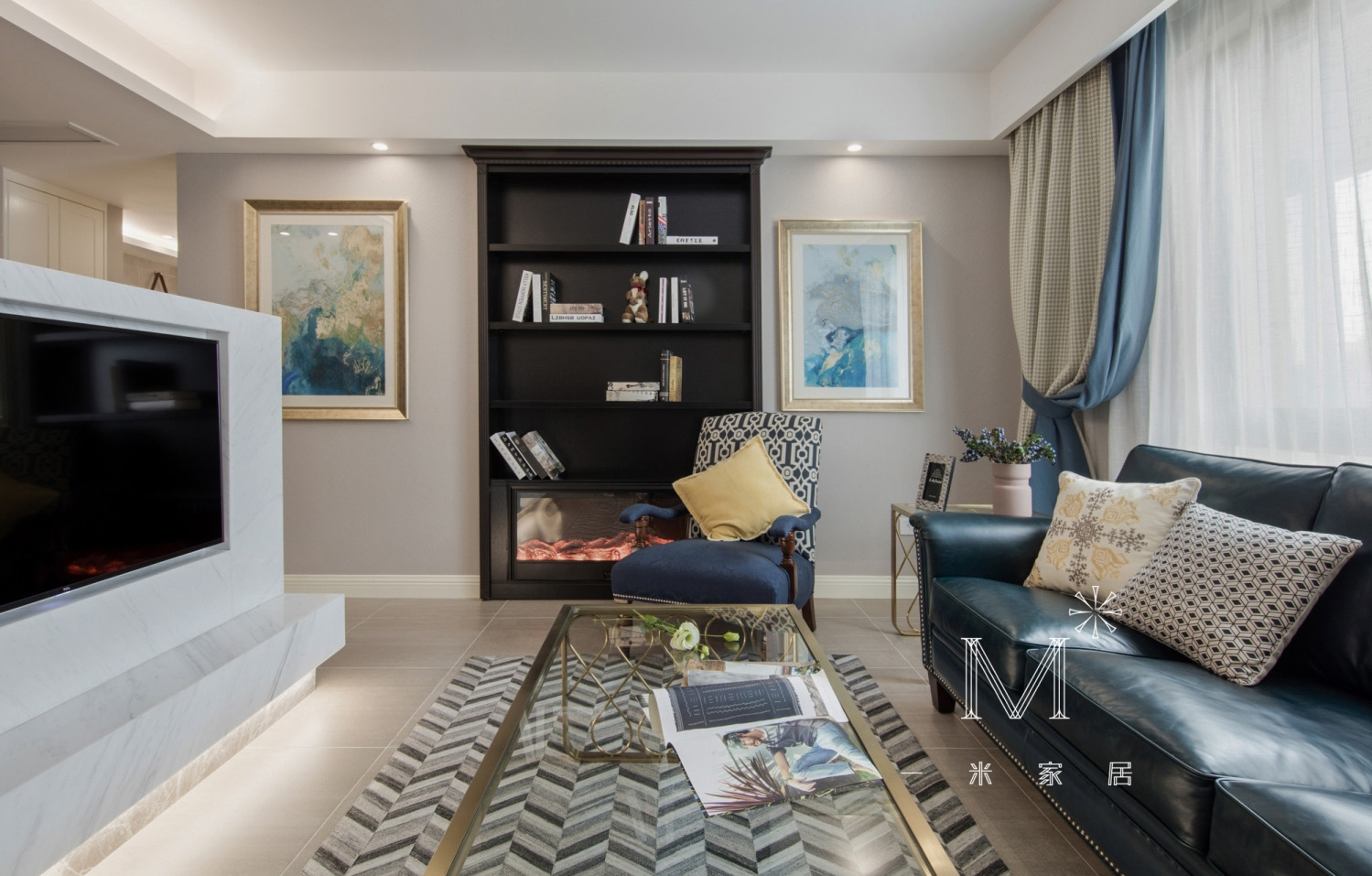 【一米家居】 ◣Luna&Dindin◥ 110㎡美式-13