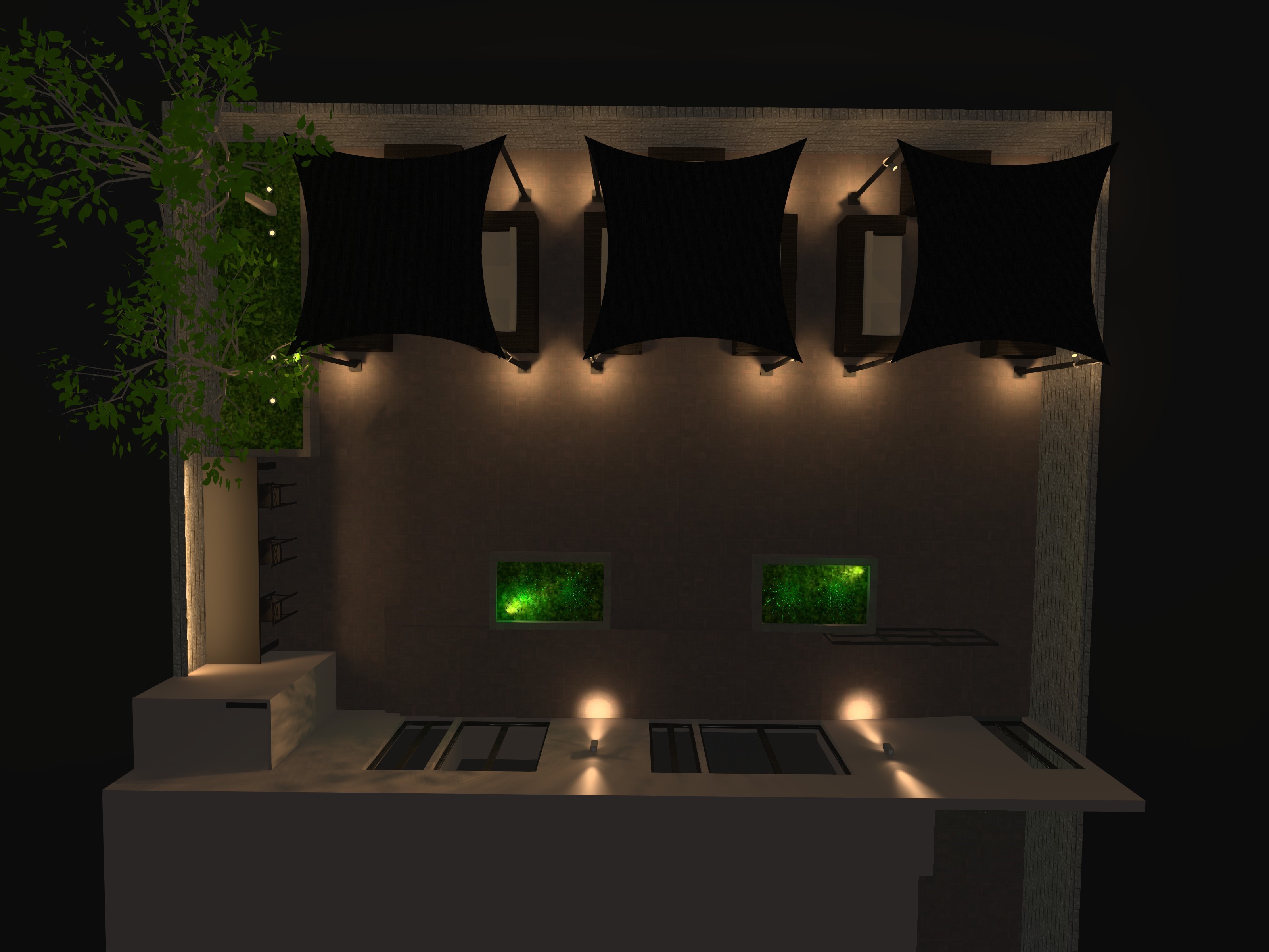 NBK Private villa Landscape lighting design-10